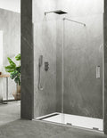 Frontale Duschkabine 1+1 KERES ohne untere oder obere Profile, 8 mm Glas
