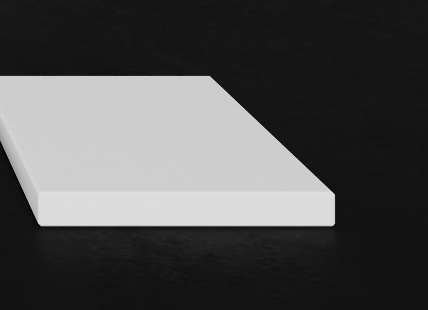 LEX Solid Surface Waschtischplatte ohne Becken, 12 mm Kante